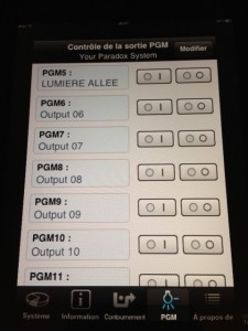 commande lumière par iphone en utilisant l'alarme